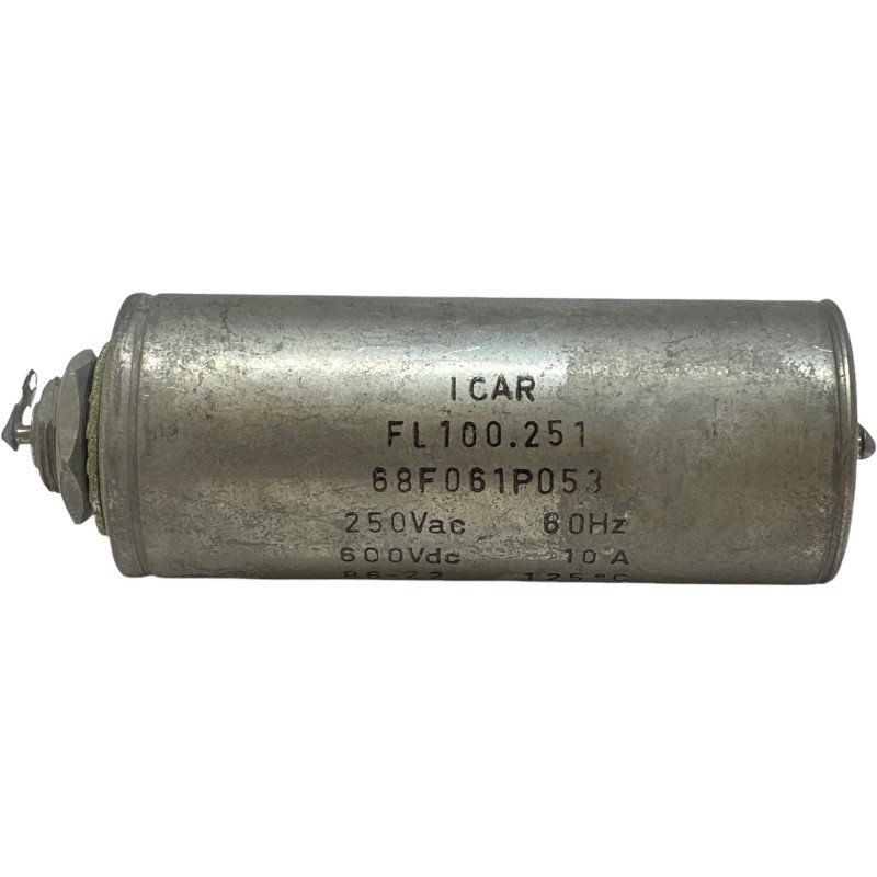 2.5uF 250Vac/600Vdc 10A/60Hz EMI Filter Feed Thru Capacitor 68F061P053 Icar 115x38mm