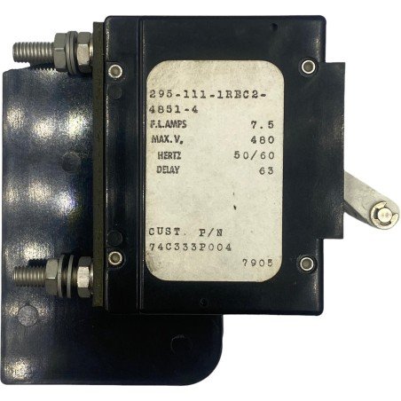 295-11-1REC2-4851-4 Airpax 3 Pole Circuit Breaker 7.5A/480V 50/60Hz