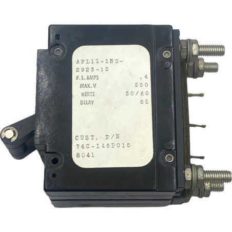 APL11-1R0-2923-15 Airpax 2 Pole Circuit Breaker 0.4A/250V 50/60Hz