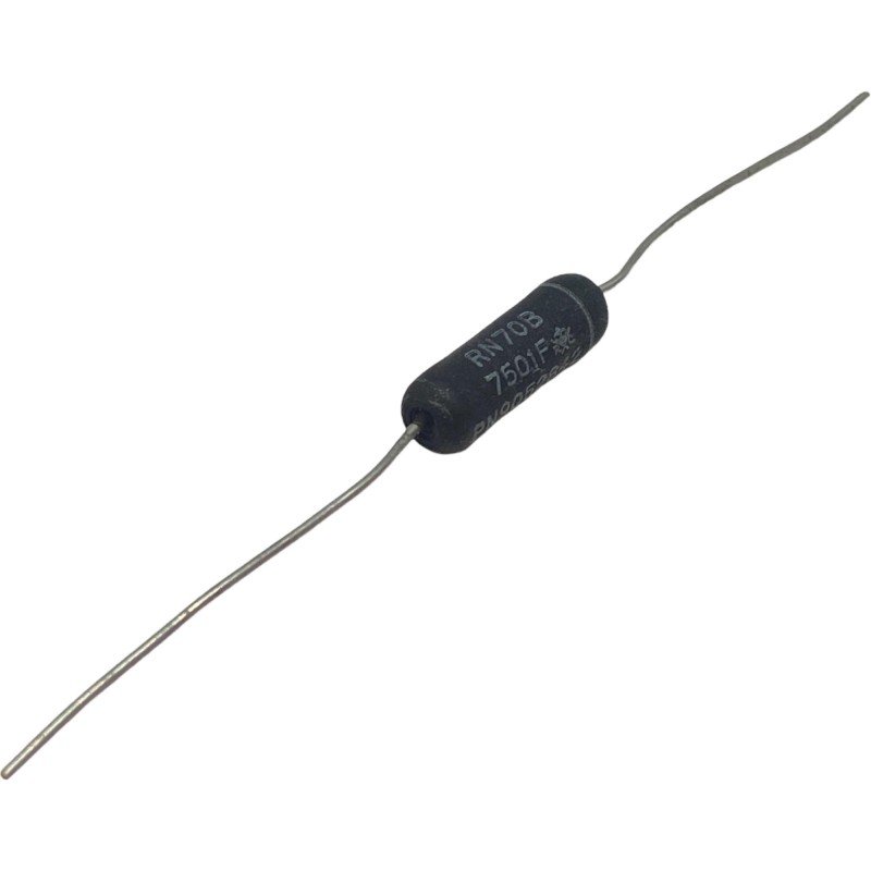 7.5Kohm 7K5 1W 1% Axial Fixed Ceramic Resistor Black RN70B7501F