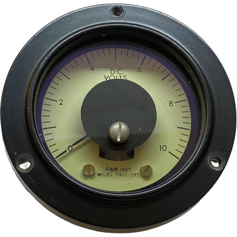 0-10V DC Analog Panel Meter Voltmeter A&M Instruments Model 2452-093 6625-01-450-9222 1215463-201