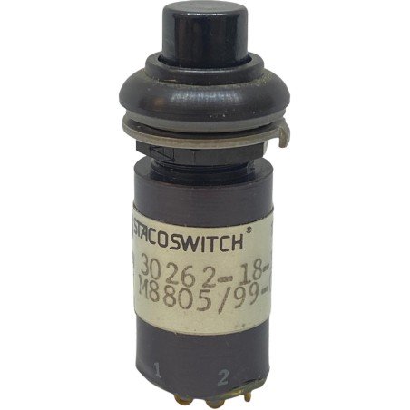 M8805/99-026 Stacoswitch DPDT Momentary Rotary Pushbutton Switch 115Vac/28Vdc/2A