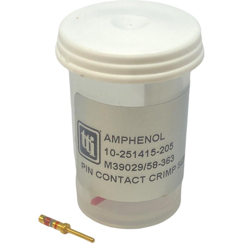 M39029/58-363 Amphenol Circular Mil Spec Connector Gold Contact Pin Crimp Size 20