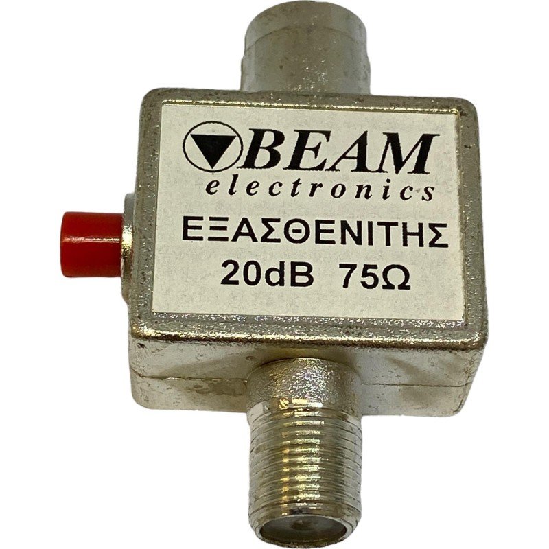 20dB 75Ohm 75R Variable Attenuator Beam Electronics F type Connector