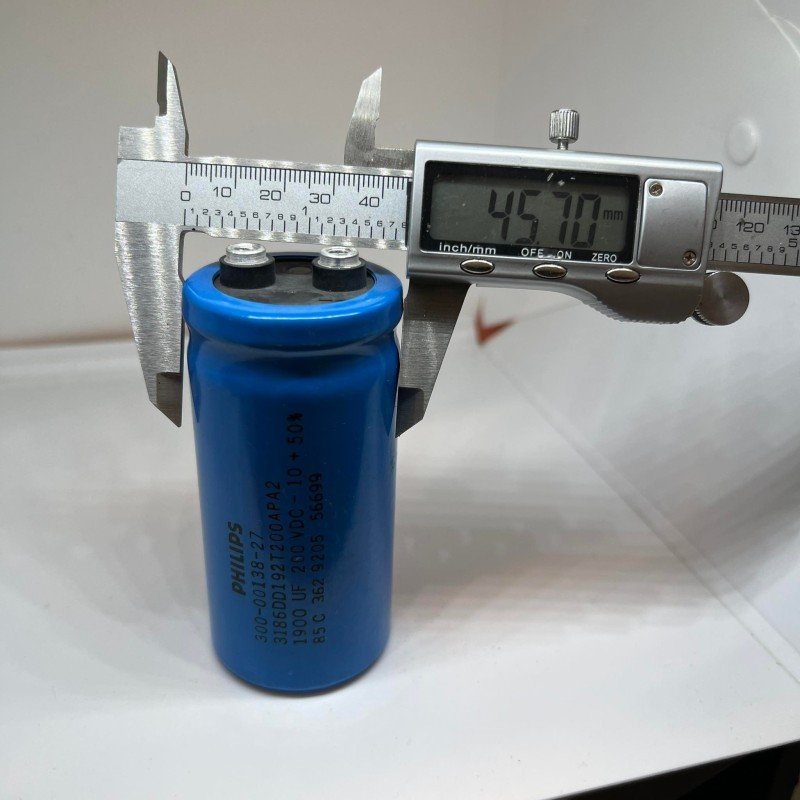 1900uF 200V ELECTROLYTIC CAPACITOR PHILIPS 3186DD192T200APA2