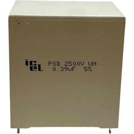 0.39uF 390nF 2500V 2.5KV 5% Radial Film Capacitor PSB Icel 45x42x30mm