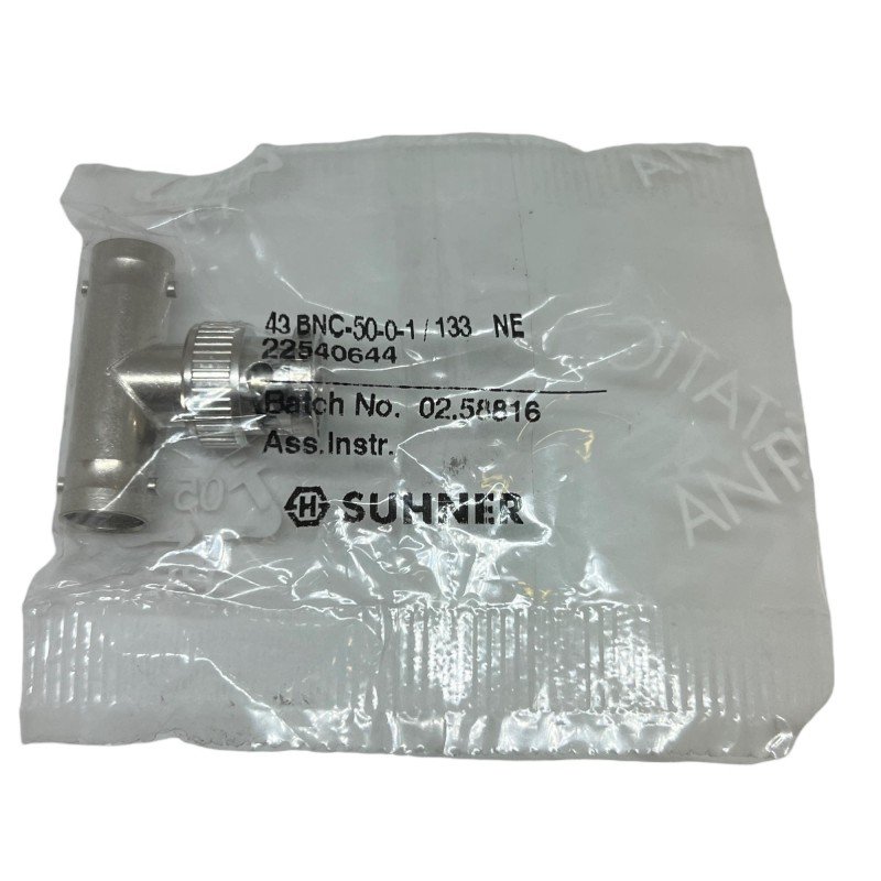 43BNC-50-0-1/133NE Huber Suhner Tee Adapter BNC 50Ohm BNC Plug to BNC Socket
