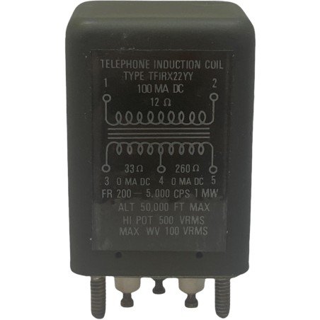 TFIRX22YY Telephone Induction Coil 12Ohm 100mA / 33Ohm 260Ohm 100Vrms TFIRX22YY