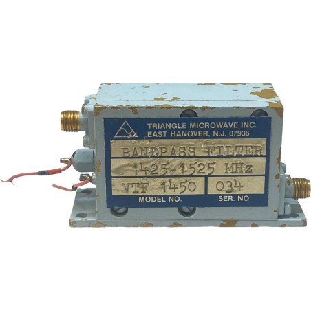 VTF-1450 Triangle Microwave Bandpass Filter 1425-1525MHz