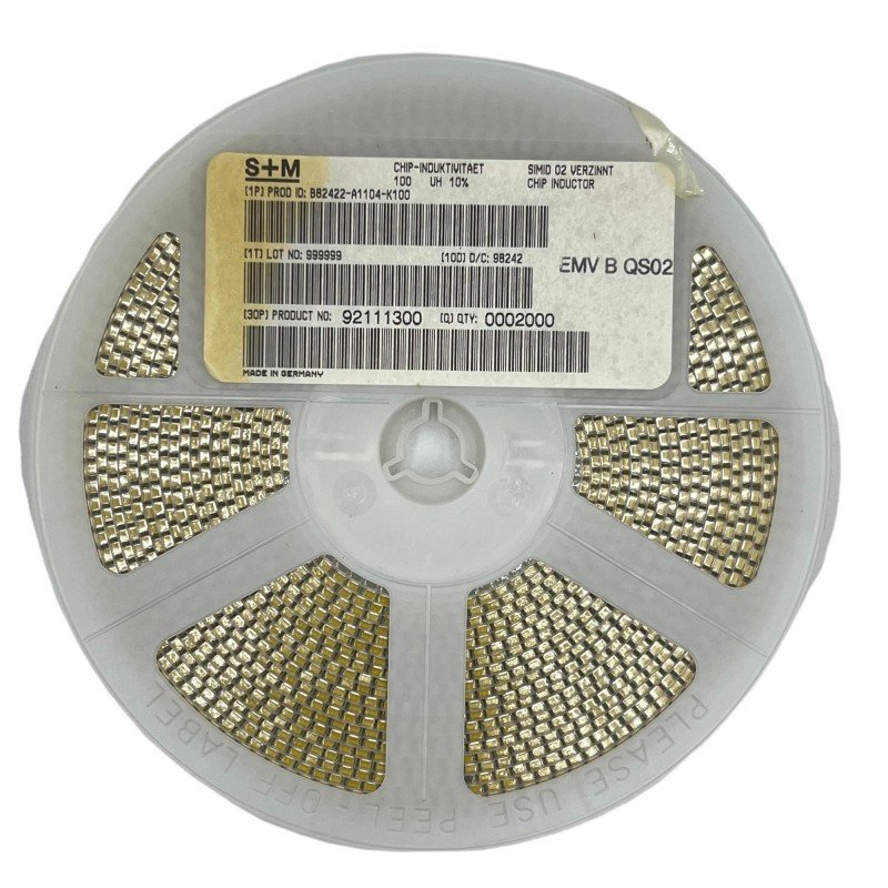 B82422-A1104-K100 S+M Chip Inductor 100uH 10% [QTY:2000]