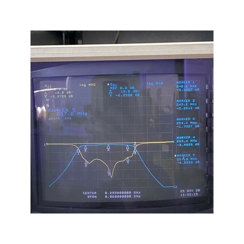 TBP255-25.5-6EF1 TELONIC N Type 255Mhz 240-265Mhz Band Pass Filter