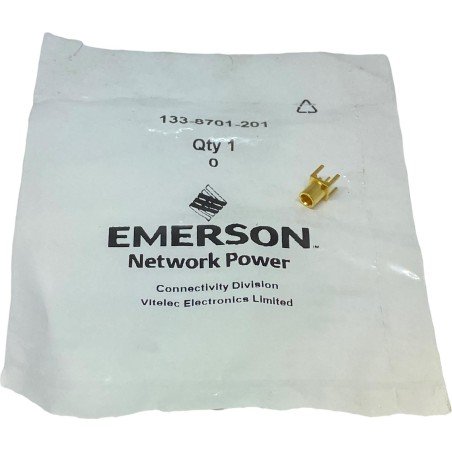 133-8701-201 Emerson Straight Female Jack Receptacle For PCB Solder Legs 75Ohm