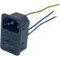 0717-1S-PQ12N-H Inalways Inlet Fused Switched Wired Snap-Fit Chassis Plug