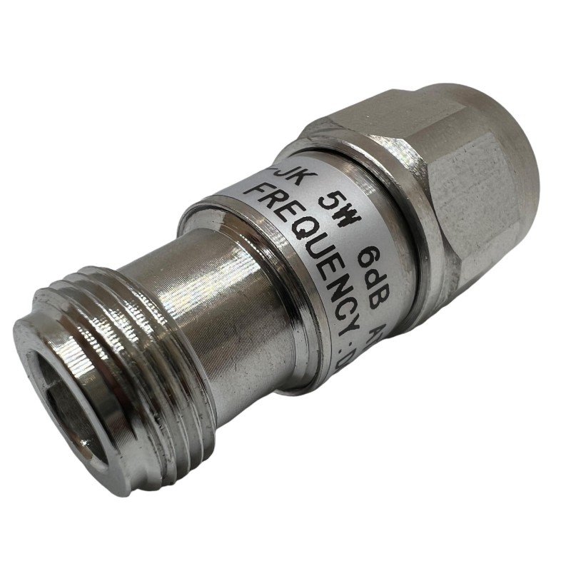 Attenuator Fixed 6db 5W N type Connectors DC-6Ghz N-JK-D6-6G-6