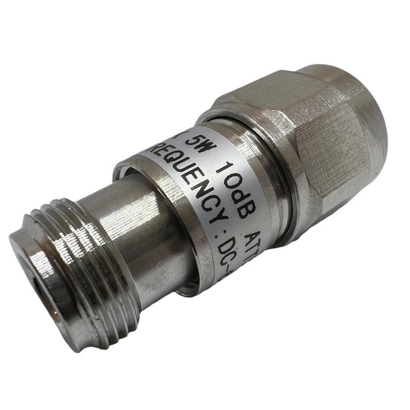 Attenuator Fixed 10db 5W N type Connectors DC-6Ghz N-JK-D6-6G-10