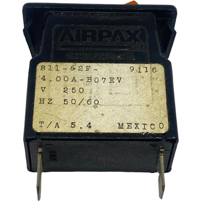 R11-62F-4.00A-B07EV Airpax ON-OFF Circuit Breaker Rocker R11-62F-4.00A-B07EV Airpax ON-OFF Circuit Breaker Rocker