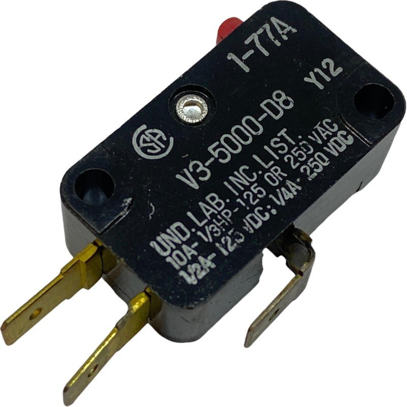 V3-5000-D8 Snap Action Microswitch 10A/250-125VAC 1/3HP