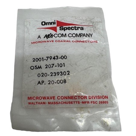2001-7943-00 Omni Spectra Coaxial Connector SMA (m)