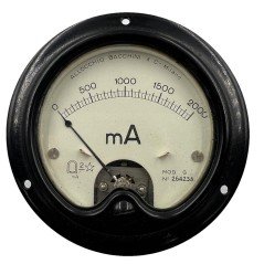264238 Panel Meter Ammeter 0-2000MA DC MOD.G Made In Italy