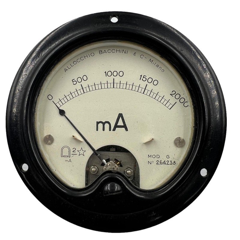 264238 Panel Meter Ammeter 0-2000MA DC MOD.G Made In Italy