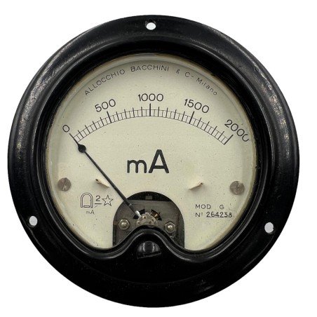 264238 Panel Meter Ammeter 0-2000MA DC MOD.G Made In Italy