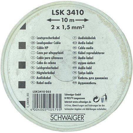 LSK3410 Schwaiger Speaker Cable Audio Cable 2x1.5mm² 10m