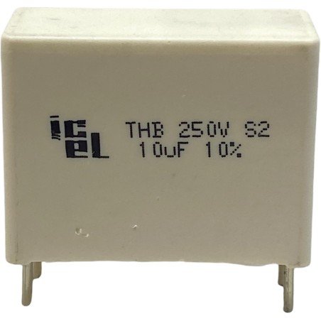 10uF 250V 10% Radial Film Capacitor THB ICEL 32.5x25x15mm