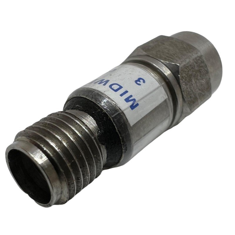 3DB 18Ghz 50R SMA Fixed Attenuator 425 Midwest