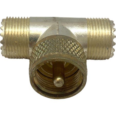 UHF PL259 SO239 T Type Coaxial Adapter 49199 M-358