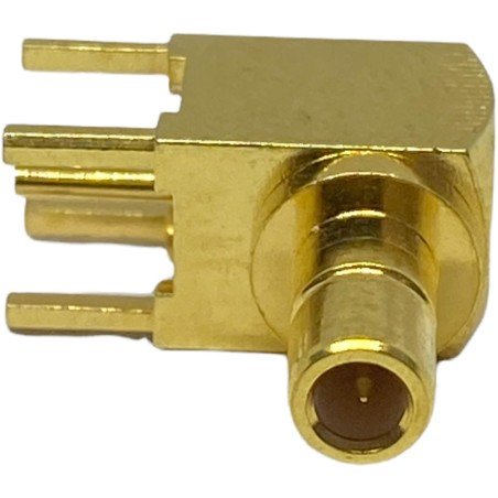 SMB (m) Right Angle 90 Degree Panel Mount Coaxial Connector