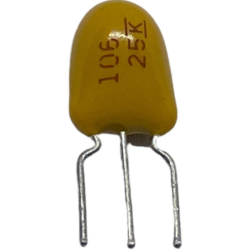 10uF + 10uF 25V Radial Tantalum Double Capacitor