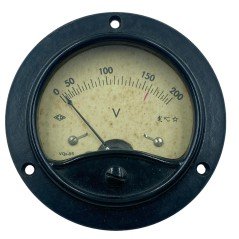VQS-85 Analog Panel Meter Voltmeter Mil Spec 0-200V 85mm
