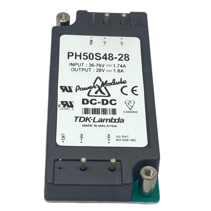 PH50S48-28 TDK Lambda DC-DC Converter IN:36-76Vdc/1.74A OUT:28V/1.8A