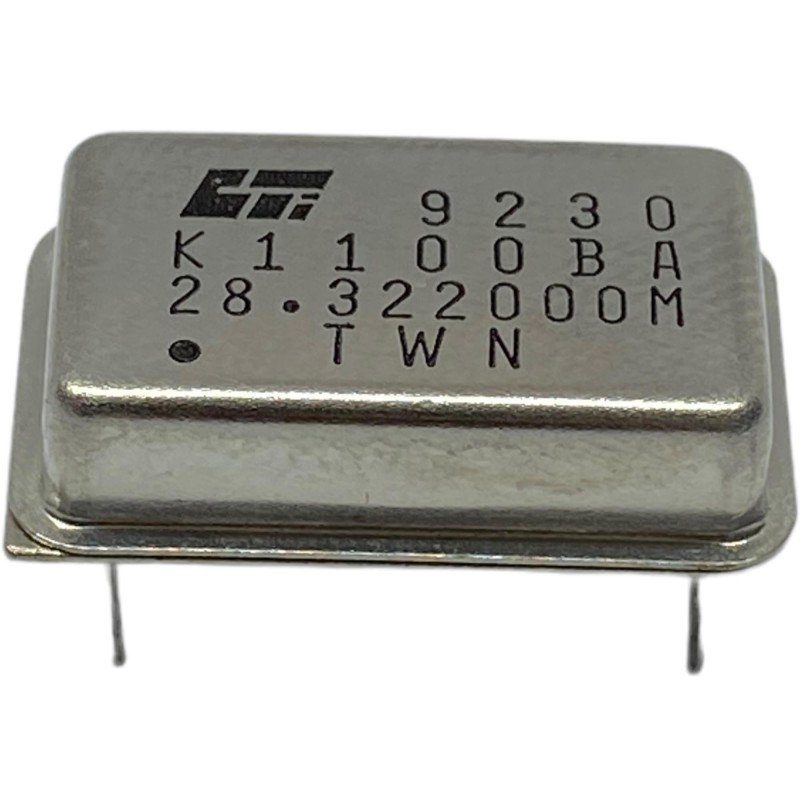 28.322MHz 4 Pin Crystal Oscillator Quartz K1100BA TWN 20x12.75mm