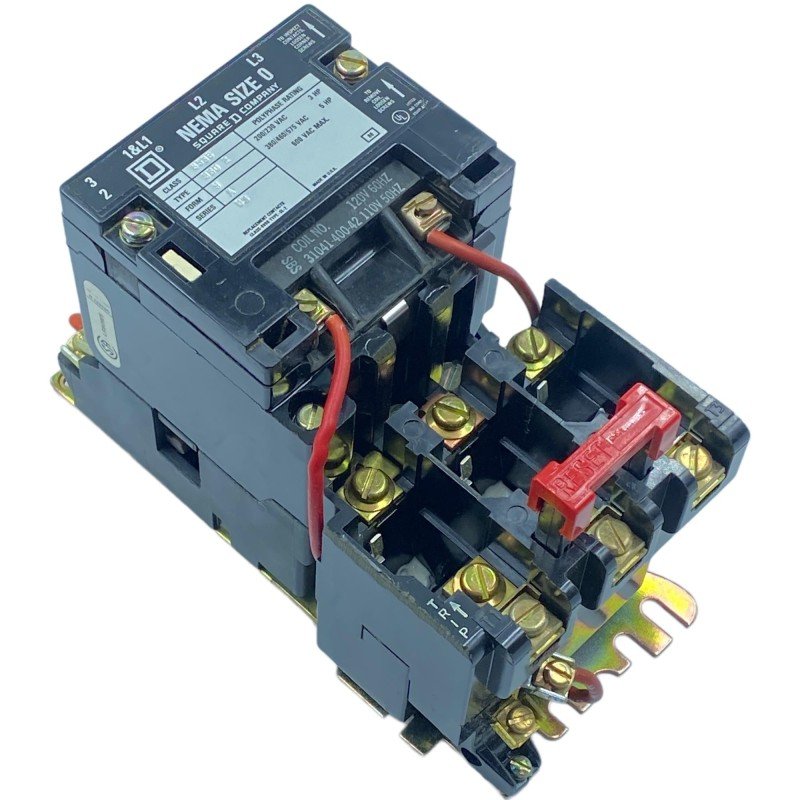 8536 SBO-2 Square D Nema Size 0 AC Magnetic Contactor Motor Starter