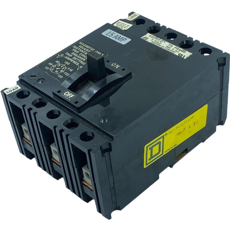 FAL36015-13M Square D 3 Pole Circuit Breaker 15A