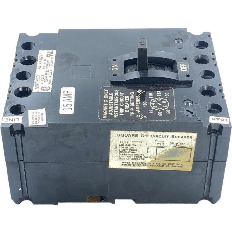 FAL36015-13M Square D 3 Pole Circuit Breaker 15A
