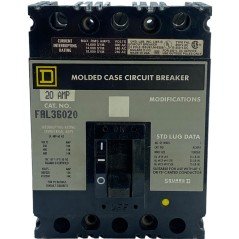 FAL36020 Square D 3 Pole Circuit Breaker 20A 600V