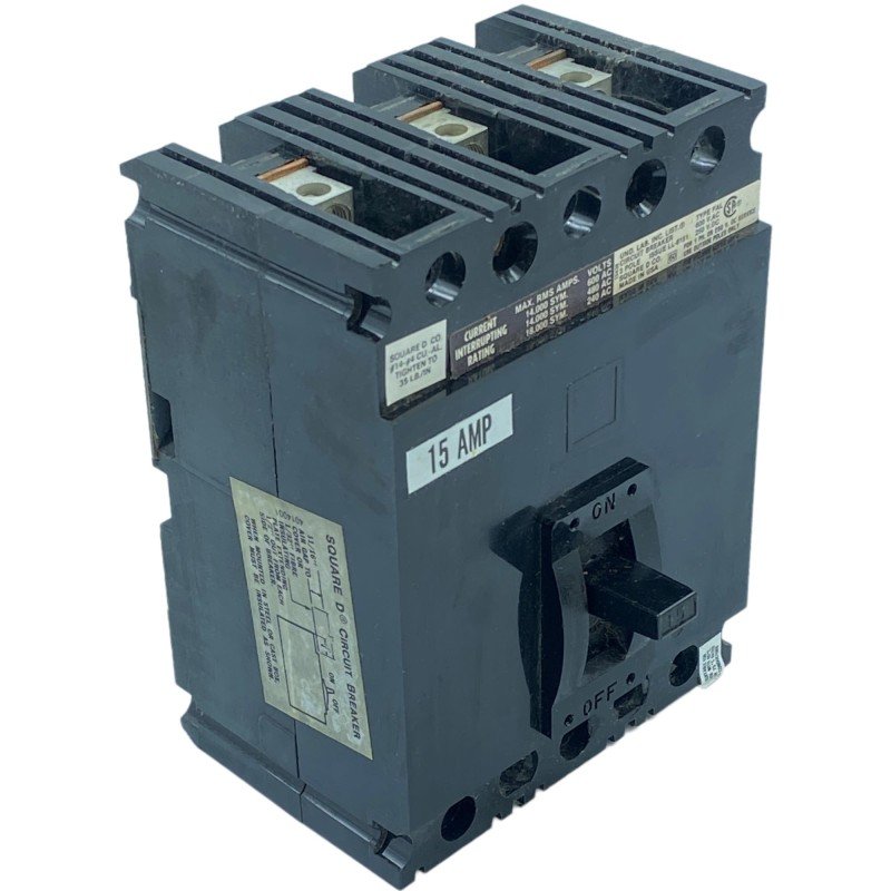 FAL36015 Square D 3 Pole Circuit Breaker 15A 600V
