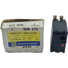 QOB270 Square D 2 Pole Circuit Breaker 240VAC/70A With Box
