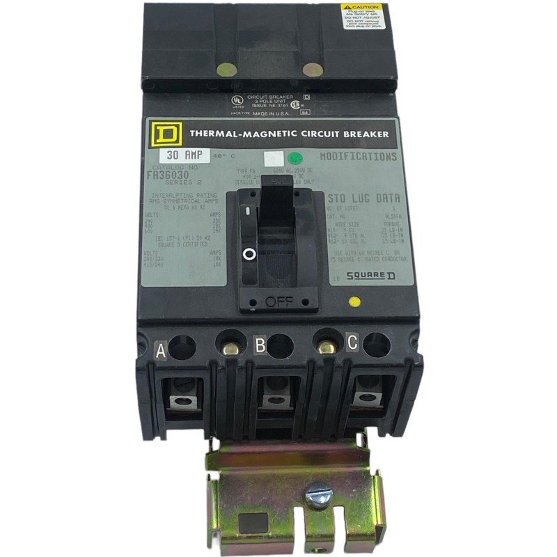 FA36030 Square D Thermal Magnetic Circuit Breaker 30A