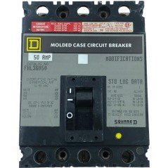 FHL36050 Square D 3 Pole Molded Case Circuit Breaker 50A