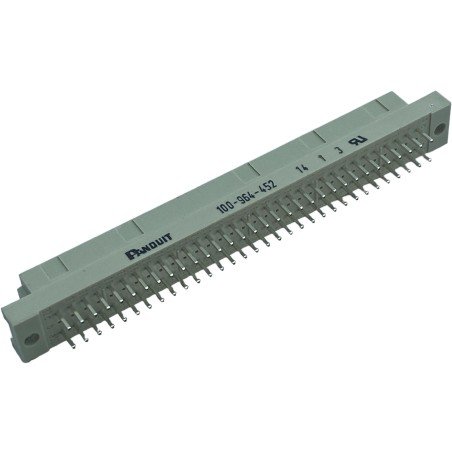 100-964-452 Panduit Connector DIN 41612 64 Position 2.54mm Solder ST Thru-Hole