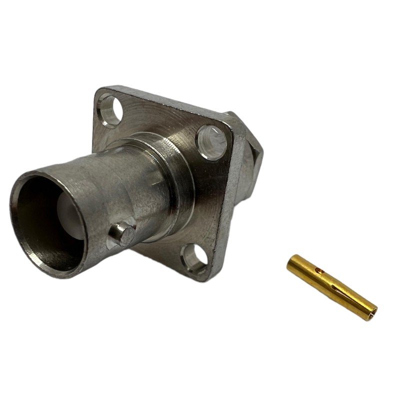 UG291C/U Suhner Connector Coaxial BNC (f) for RG-58 RG-141-Hole Flange 50Ohm