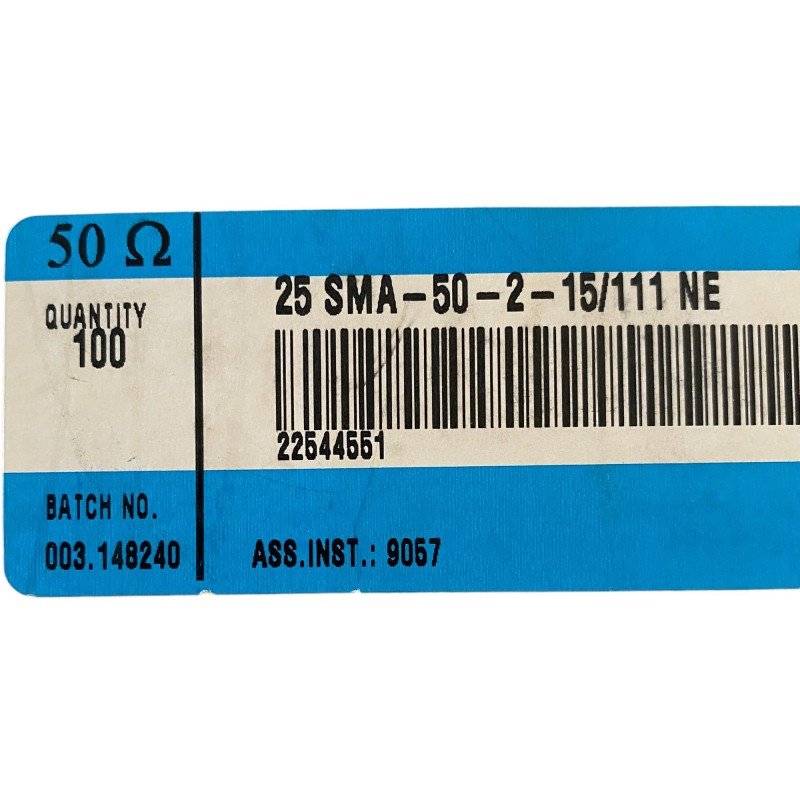 25SMA-50-2-15/111NE Huber Suhner SMA Straight Flange Cable Jack(f)