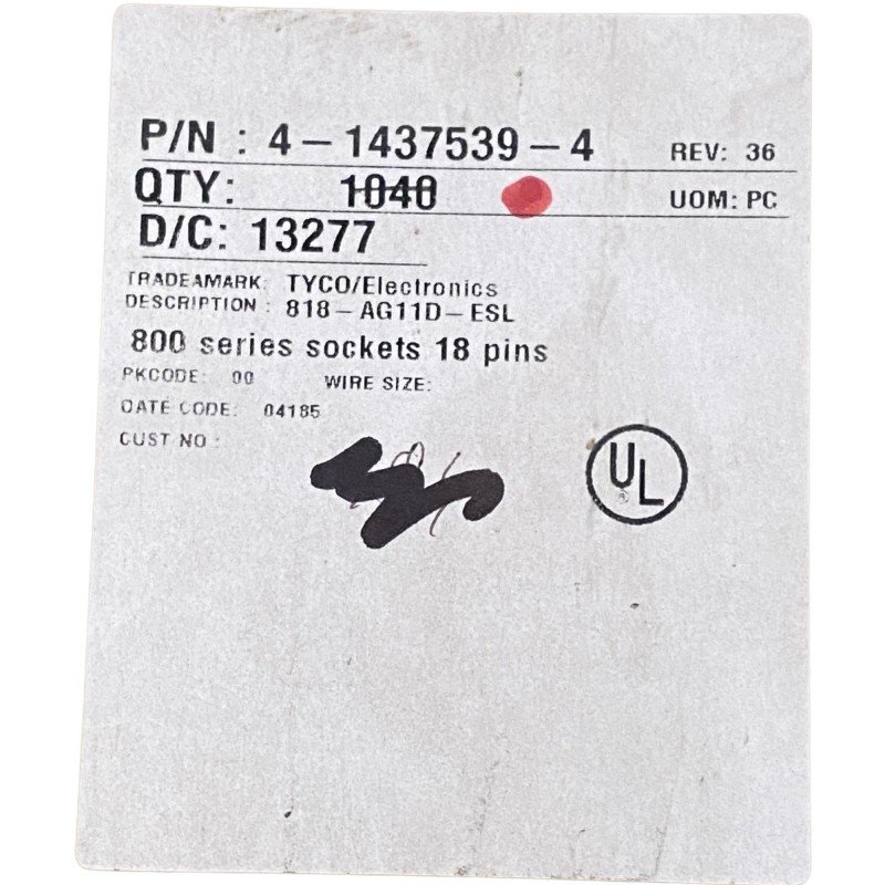 4-1437539-4 TE Connectivity IC Socket 18Position