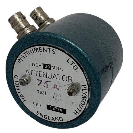 Hatfield Rotary RF Variable Attenuator BNC 75Ohm 0-10DB 1DB/Step DC-100Mhz 708/B/10