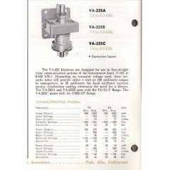 VA225A VA-225A 5960-00-766-1955 VARIAN ELECTRON TUBE KLYSTRON