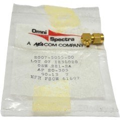 2007-5055-00 Omni Spectra Coaxial Connector Right Angle SMA (m) For RG405/U Cable 18GHz