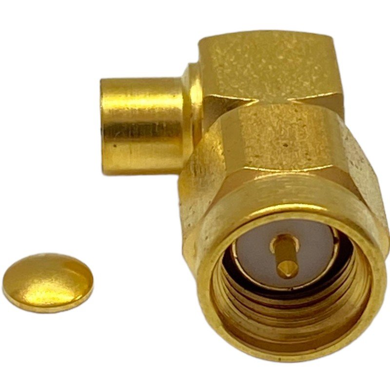 2007-5054-00 Omni Spectra Coaxial Connector Right Angle SMA (m) For RG402 Cable 18GHz